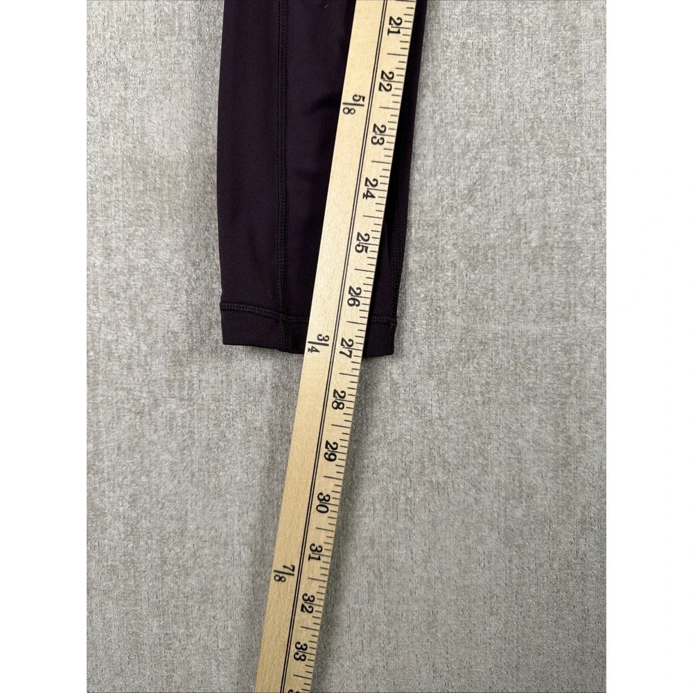 Lululemon Women's Leggings Size 4 Burgandy with Pockets High Rise Ankle - Picture 9 of 16